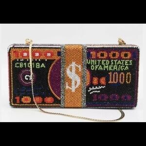 - Crystal dollar money clutch( high quality )luxury edition. Not ordinary.